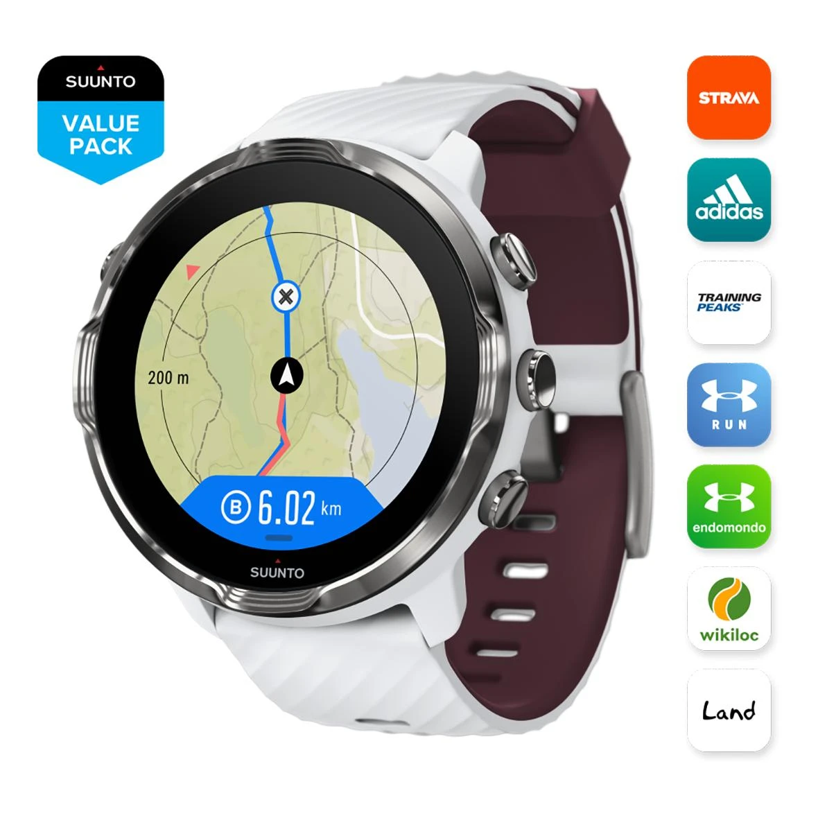 Suunto Suunto 7 White Burgundy Blanc 13 Suunto Suunto 7 White Burgundy Blanc – Image 11