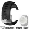 Bracelet Elastomere Pour D9tx & DX Silver - SUUNTO -Suunto bracelet elastomere pour d9tx dx silver suunto