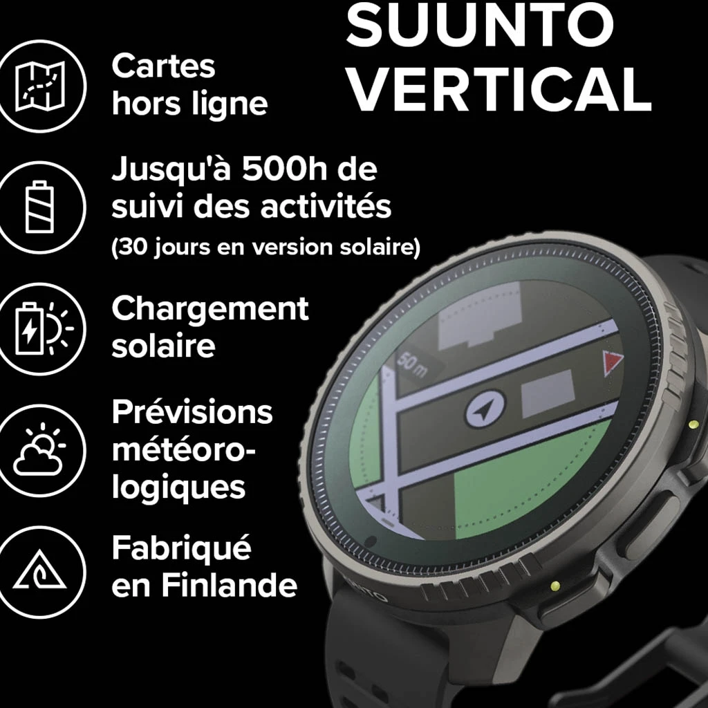 Suunto Suunto Vertical Titanium Solar Black Noir – Image 5