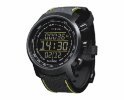 Suunto Elementum Terra Cuir Noir Couture Jaune