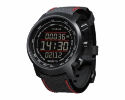 Suunto Elementum Terra Cuir Noir Couture Rouge